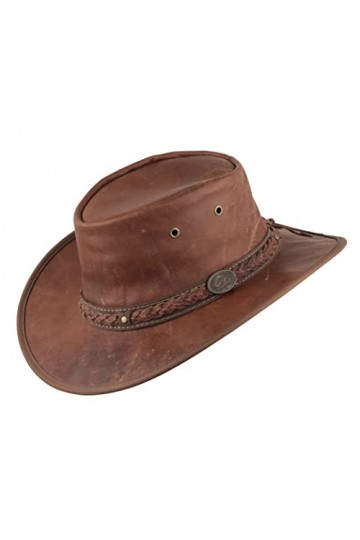 Scippis Homme Chapeau de cuir Sundowner marron