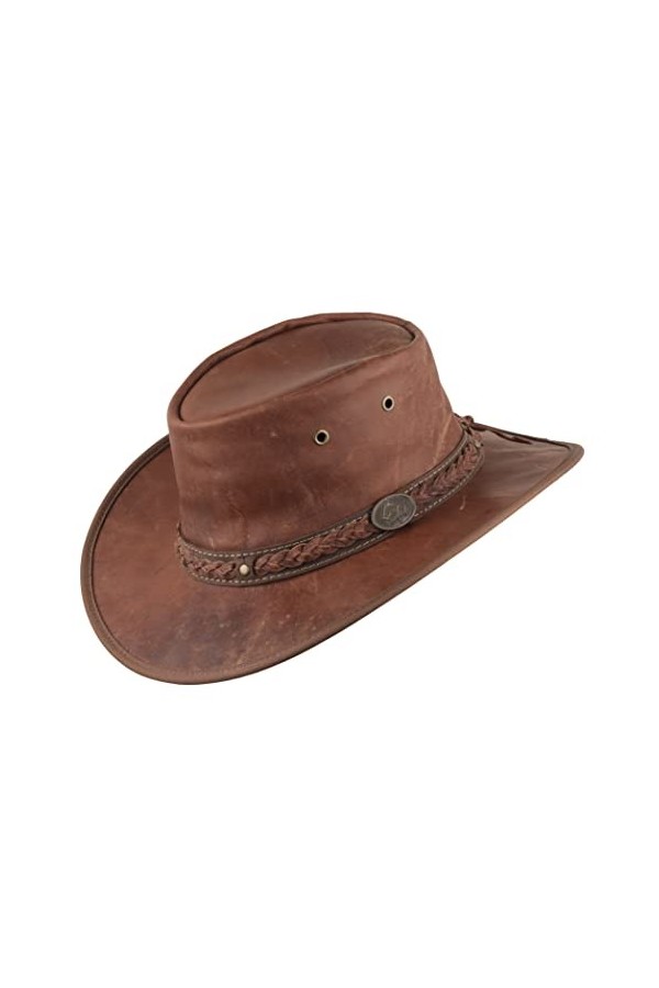 Scippis Homme Chapeau de cuir Sundowner marron