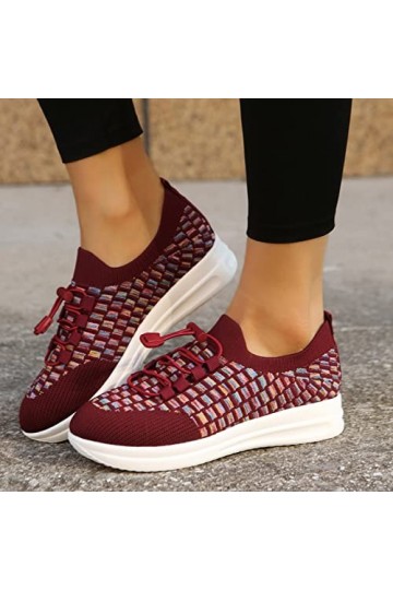 Baskets de Marche Femme Femme Air Baskets Chaussures Sport Sneakers Mode Automne Femmes Chaussures de Sport Fond Plat léger é