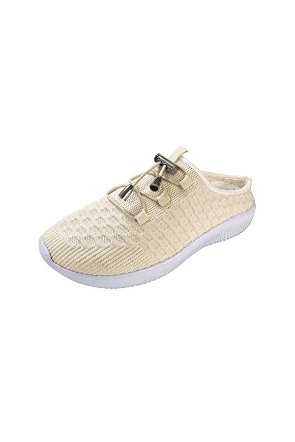 Sbyhbhyds Baskets décontractées Plates légères en Maille Respirante de Couleur Unie pour Dames Baskets Montantes Femme Mode 