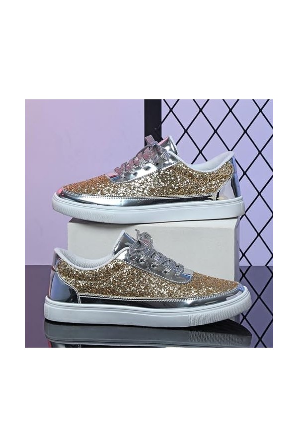 Baskett de Marche Femmes décontractées à Plateforme Nouvelles Chaussures à la Mode pour Femmes Chaussures Plates à Lacets Bas