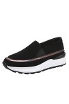 Basket de Marche Slip on pour Sneakers Femmes Slip-on Loisirs de plein air Respirant Chaussures de mode Appartements Baskets 
