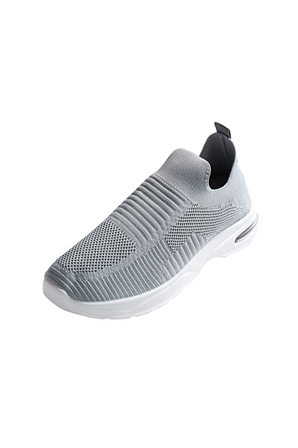 Woaikeyu Baskets Femmes Compensé Sans Lacets Mode Chaussures De Plein Air Respirables Femmes Sports Runing Slip-On Sneakers P