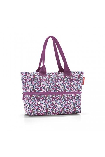 reisenthel shopper e1 - Sac grand volume en tissu polyester de haute qualité, Couleur:viola mauve