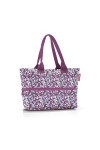 reisenthel shopper e1 - Sac grand volume en tissu polyester de haute qualité, Couleur:viola mauve