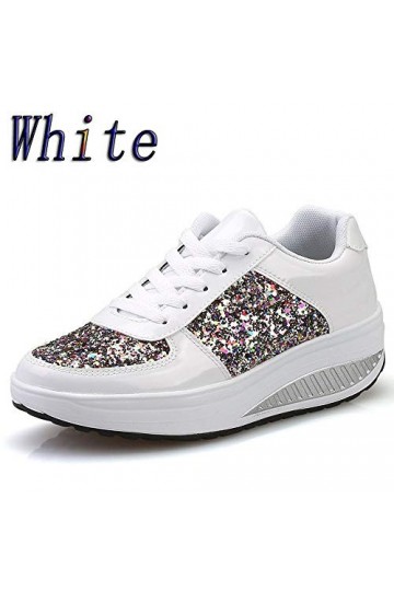 Chaussures Décontractées Pour Femmes Appartements Confortables Chaussures de sport Paillettes Wedges Shake Chaussures pour fe