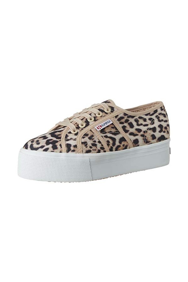 Superga Femme 2790-fantasy COTW Chaussures de Gymnastique, Beige Beige Lt Sand/Cow A0u , 41 EU