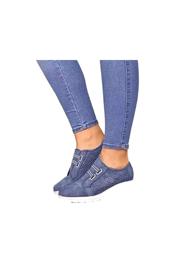 LAZUN Femmes Confort Plate-Forme Compensée Chaussures De Marche Premium Orthopédique Décontracté Sneaker Couleur Unie Tennis 