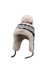 Femme Chapka dhiver Chapeau Chaud Bonnet Aviateur avec Oreillettes en Polaire Chapeau de Trappeur Coup-Vent dhiver Bonnet É