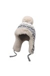Femme Chapka dhiver Chapeau Chaud Bonnet Aviateur avec Oreillettes en Polaire Chapeau de Trappeur Coup-Vent dhiver Bonnet É