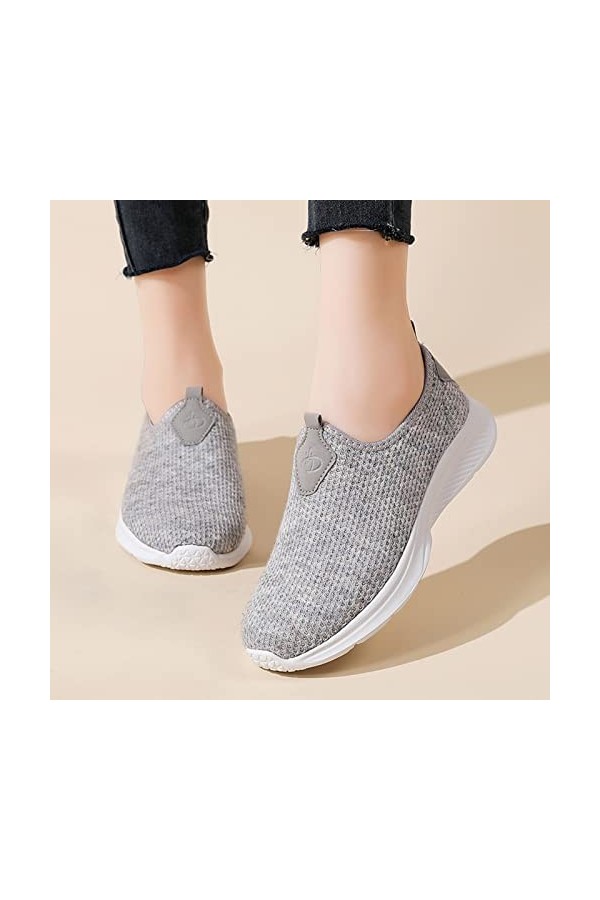 Baskets de Marche Femme Baskets pour Femmes Marche Légers Sneakers Loisirs femmes sans lacet semelle souple chaussures confor