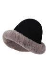 GLAITC Chapeaux dhiver pour Femmes,Chapeau de Seau dhiver,Femmes Filles Moelleuses Fausses Pêcheurs Chapeau Mode Hiver Chap