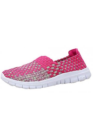 Icegrey Basket de Mode Femme élastique Chaussures de Course Pantoufles Tissées vert 40 EU
