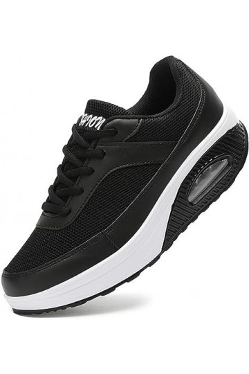 Solshine Walkmaxx Chaussures de fitness à lacets chic pour femme, Noir11., 40 EU