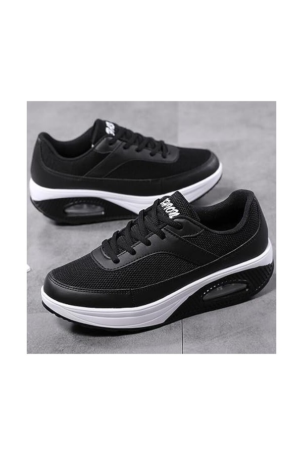 Solshine Walkmaxx Chaussures de fitness à lacets chic pour femme, Noir11., 40 EU