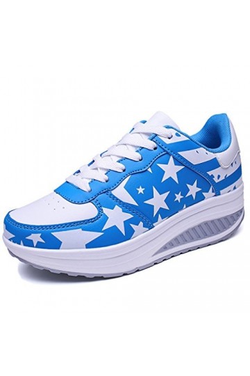 Solshine Walkmaxx Chaussures de sport à plateforme pour femme et fille, Blanc 1, 42 EU