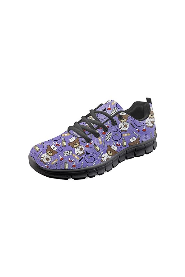 Belidome Medical Girafe Femmes Infirmière Casual Baskets Gym Respirant Baskets Chaussures Doux