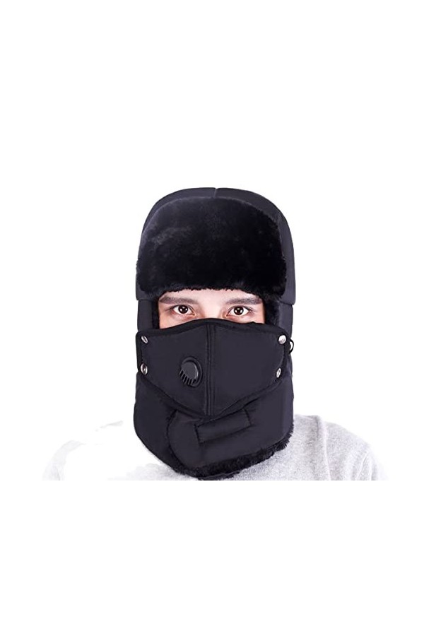 Adynice Bonnet dhiver en fourrure synthétique - Bonnet de chasseur - Bonnet russe - Unisexe, Gris 12, taille unique