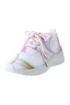 Woaikeyu Baskets Femmes Mode Couleur Maille Sneakers Respirant Bout Rond à Lacets Chaussures De Course Plates Chaussures De S