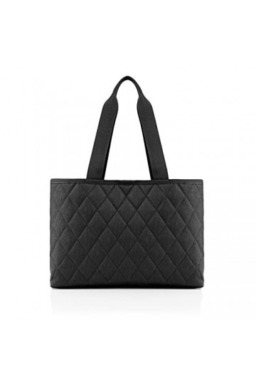 reisenthel classic shopper L rhombus black - Sac de shopping spacieux et sac à main élégant en un - En matériau hydrofuge