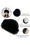 iSpchen Bonnet dhiver en Fausse Fourrure pour Femmes, Chapeau Épais Et Chaud dhiver avec Chapeau en Peluche Extensible dhi