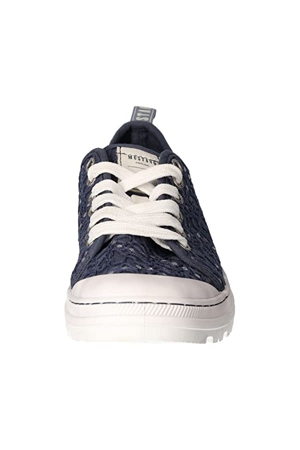 MUSTANG Femme 1426-302 Chaussure Basse à Lacets, Bleu foncé, 36 EU