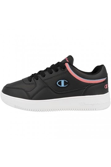 Champion Femme Rebound Low Baskets, Noir Corail Bleu Clair Kk001, 37.5 EU