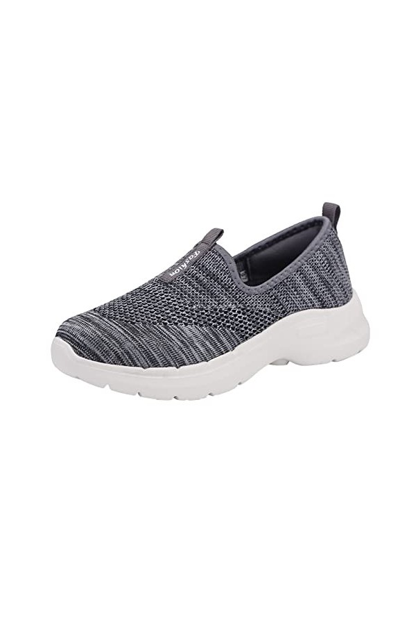 Chaussures Cuir Noir Baskets Mode Femmes Baskets Confort Femmes Chaussures décontractées Femmes Gris Couleur Chaussures de Ma