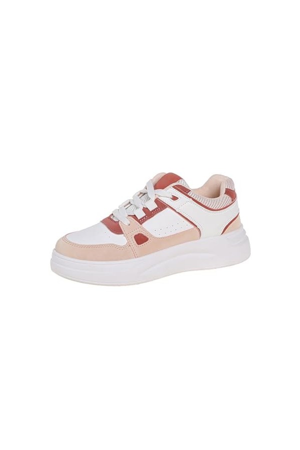Baskets Femme Fond Souple Confortable Casual Shoes Respirant Lightweight Flat Shoes Simple Fashion Trainers Students Low-Top 