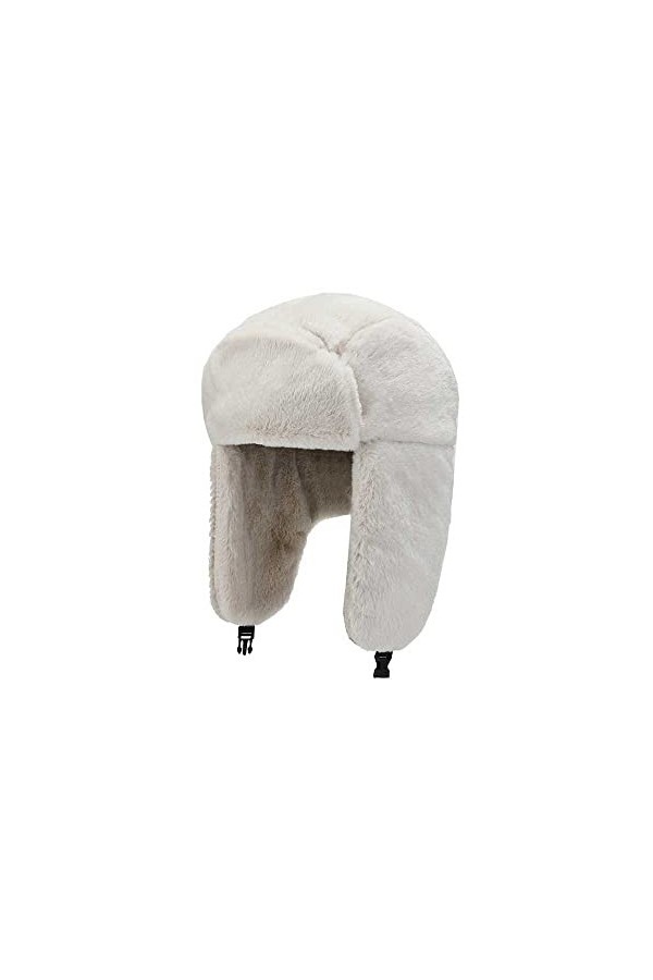YUDATPG Chapeau bomber pour femme en fausse fourrure,Chaud,Unisexe,Ushanka,Hiver,Cosaque russe,Coupe-vent,Fermeture épaisse,R