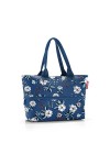 reisenthel shopper e1 - Sac grand volume en tissu polyester de haute qualité, Couleur:florist indigo