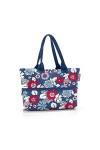 reisenthel shopper e1 - Sac grand volume en tissu polyester de haute qualité, Couleur:florist indigo