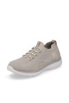Rieker Femme Baskets M5074, Dame Baskets Basses,Semelle intérieure Amovible,Chaussures de Rue,Loisirs,Sport,Beige Beige / 64