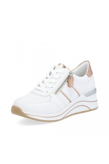 Remonte D0T04 Baskets Mode Femme Blanc 37