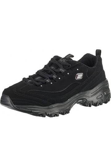 Skechers Femme DLites Play on Baskets Mode, Noir, 38 EU