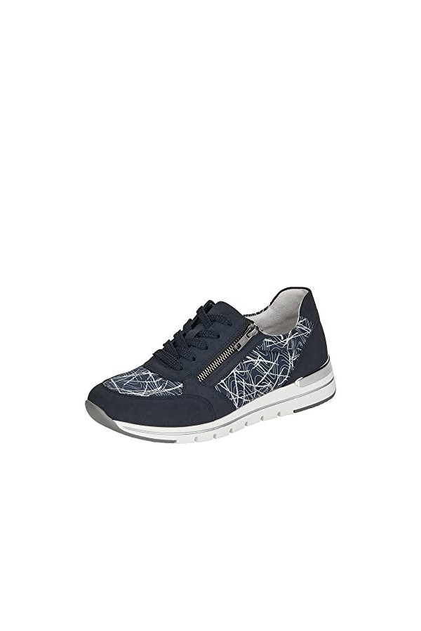 Remonte, R6700, Femme Basket_Mode_Basse Noir métallisé - 38 EU