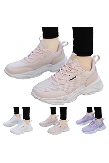 Baskets Orthopédiques pour Femmes Baskets Mode été Nouveau Maille Respirant Confortable antidérapant Chaussures à Lacets Gym 