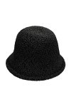NICEYEA Chapeau bob dhiver en fausse fourrure chaude et chaude - Couleur unie - Chapeau léger pour femme, Noir , taille uniq