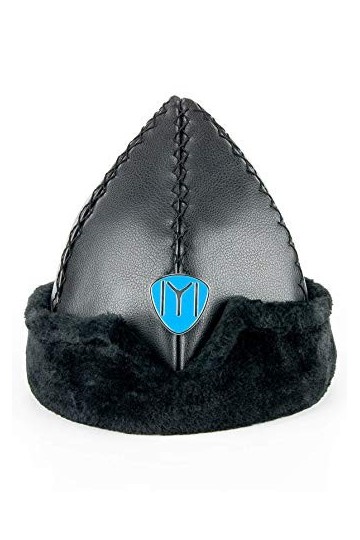 Miss Tesettür Chapeau turc ottoman en fourrure synthétique Ertugrul, noir, Taille M