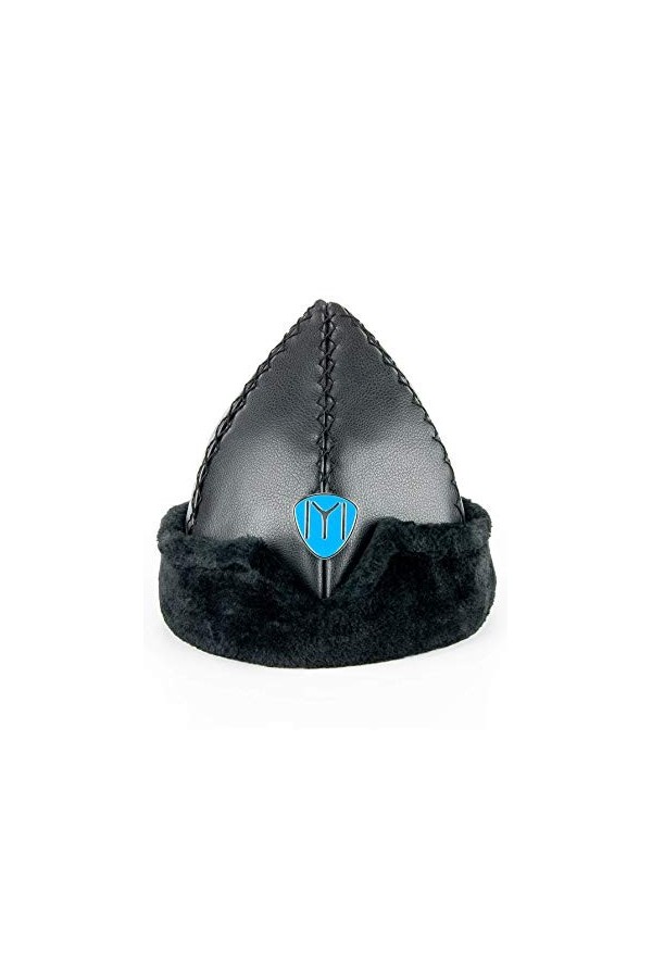 Miss Tesettür Chapeau turc ottoman en fourrure synthétique Ertugrul, noir, Taille M