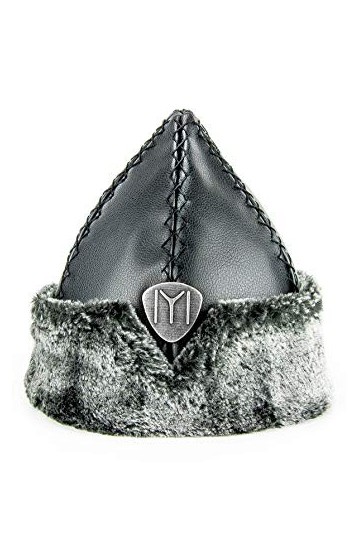 Miss Tesettür Chapeau turc ottoman en fourrure synthétique Ertugrul - gris - Taille M