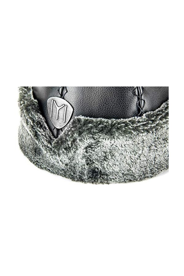 Miss Tesettür Chapeau turc ottoman en fourrure synthétique Ertugrul - gris - Taille M