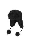 Bonnet Leifeng unisexe épais en fourrure de renard,Chapeau en peluche russe,Coupe-vent,Anti-froid,Polaire dhiver,Chaud et te