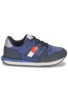 Tommy Hilfiger Flag Low Cut Lace-UP SNEA Baskets Mode Femme Bleu 35