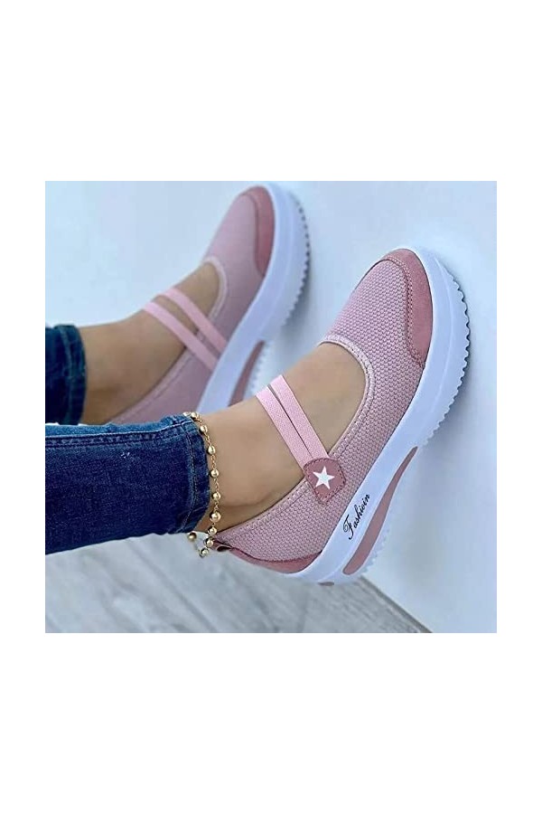 XeonZkne Chaussures de randonnée Leopard pour Femme - Antidérapantes - Respirantes - Légères - avec Talon de 7 cm