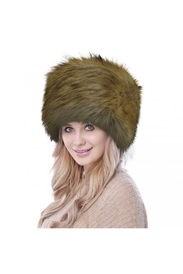 NICEYEA Chapeau dhiver chaud en fausse fourrure pour femme - Bonnet russe chic avec polaire épaisse et chaude - Chapeau bob 