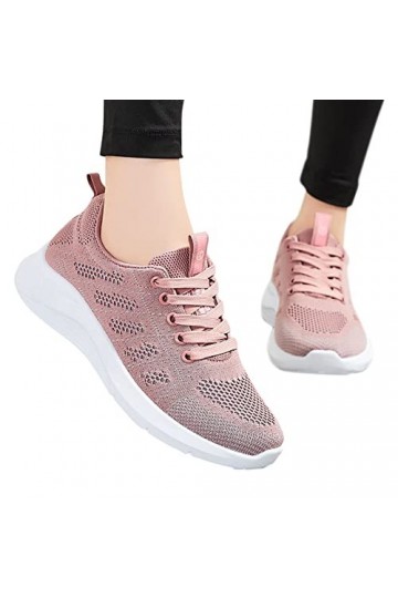 aaSccex Baskets moustaches antidérapantes pour femme - Semelle souple - Respirantes - Antidérapantes - Couleur contrastée - P