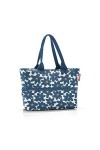 reisenthel shopper e1 - Sac grand volume en tissu polyester de haute qualité, Couleur:florist indigo