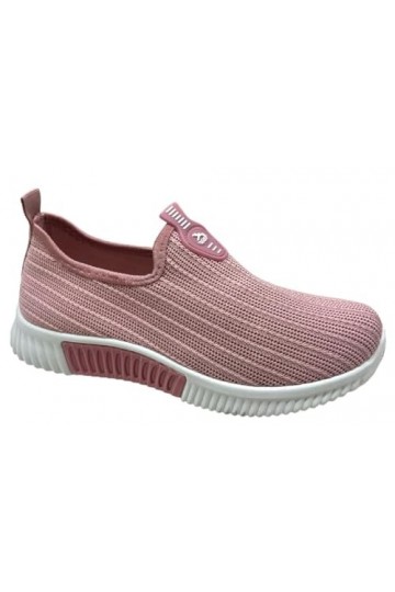 Chaussures de sport confortables en toile pour femme, rose, 38 EU