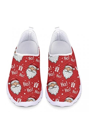 UOIMAG Chaussures dinfirmière Femmes Slip On Chaussures Respirant Mesh Sport Chaussures 36-45EU, Hohoho Santa, 39 EU